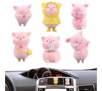 Ambientadores para coche, clips de ventilación - Bonitas formas de cerdo, difusores para mejorar el estado de ánimo y refrescar el para hombres, mujeres y otros