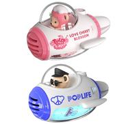 Ambientadores para coche, con clips de ventilación, difusor de fragancia de perfume con luz LED, difusor de perfume de coche con forma de submarino de dibujos animados para coche, habitaciones,