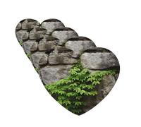Ambientadores para coche con diseño de plantas en un muro de piedra, 4 unidades, con forma de corazón, para colgar en el espejo retrovisor.
