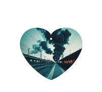 Ambientadores para coche con forma de corazón, patrón de estación de tren ahumado, 6 unidades, tabletas de aromaterapia para coche, armario de zapatos, elimina olores