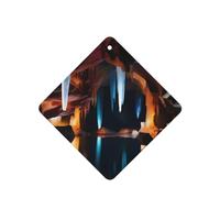 Ambientadores para coche con patrón de cueva subterránea, 6 unidades, tabletas cuadradas de aromaterapia, ambientadores perfumados para dormitorio y baño