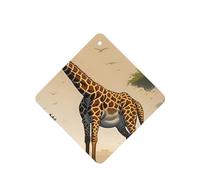 Ambientadores para coche con patrón de jirafa madre e hijo, 4 unidades, tabletas cuadradas de aromaterapia, ambientadores perfumados para dormitorio y baño