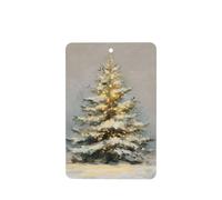 Ambientadores para coche, diseño de árbol de pino joven con luces en la nieve, 4 tarjetas perfumadas colgantes, tarjetas perfumadas para coche, tabletas de aromaterapia