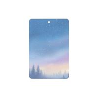 Ambientadores para coche, diseño de árbol degradado de cielo de invierno, 4 unidades, tarjetas perfumadas para colgar en tabletas de aromaterapia
