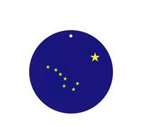 Ambientadores para coche, diseño de bandera del estado de Alaska, juego de 6 tarjetas para colgar, proporciona un aroma duradero para el automóvil y el hogar