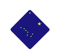 Ambientadores para coche, diseño de bandera del estado de Alaska, juego de 6 tarjetas para colgar, proporciona un aroma duradero para el automóvil y el hogar