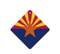 Ambientadores para coche, diseño de bandera del estado de Arizona, juego de 6 tarjetas para colgar, proporciona un aroma duradero para el automóvil y el hogar