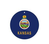 Ambientadores para coche, diseño de bandera del estado de Kansas, juego de 6 tarjetas para colgar, proporciona un aroma duradero para el automóvil y el hogar