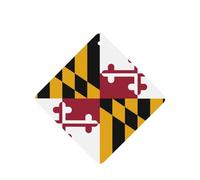 Ambientadores para coche, diseño de bandera del estado de Maryland, juego de 6 tarjetas para colgar, proporciona un aroma duradero para el automóvil y el hogar
