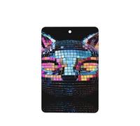 Ambientadores para coche, diseño de bola de discoteca, diseño de cabeza de gato, 4 unidades, tarjetas perfumadas colgantes, tarjetas perfumadas para coche, tabletas de aromaterapia