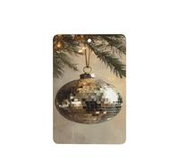 Ambientadores para coche, diseño de bola de discoteca vintage en rama de árbol de Navidad, 4 unidades, tarjetas perfumadas para colgar en tabletas de aromaterapia