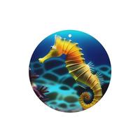 Ambientadores para coche, diseño de caballito de mar, 4 unidades, forma redonda, para colgar, aromaterapia, ambientadores perfumados para dormitorio y baño