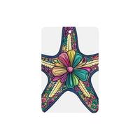 Ambientadores para coche, diseño de estrella de mar con patrones florales vintage, 4 unidades, tarjetas perfumadas para colgar, tarjetas perfumadas para tabletas de aromaterapia de coche