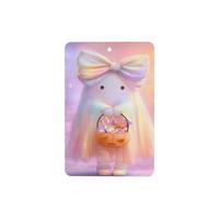 Ambientadores para coche, diseño de fantasma pastel con lazo iridiscente grande, 4 unidades, tarjetas perfumadas colgantes, tarjetas perfumadas para coche, tabletas de aromaterapia