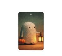 Ambientadores para coche, diseño de fantasmas con calabaza, 4 unidades, tarjetas perfumadas colgantes, tarjetas perfumadas para coche, tabletas de aromaterapia