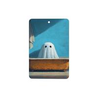 Ambientadores para coche, diseño de fantasmas en la bañera, 4 unidades, tarjetas perfumadas colgantes, tarjetas perfumadas para tabletas de aromaterapia de coche
