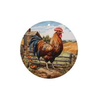 Ambientadores para coche, diseño de gallo sobre madera en tierras de cultivo, juego de 6 piezas para colgar, proporciona un aroma duradero para el automóvil y el hogar