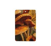 Ambientadores para coche, diseño de hongos grandes, color naranja, 4 unidades, tarjetas perfumadas para colgar, tarjetas perfumadas para tabletas de aromaterapia de coche