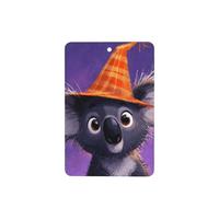 Ambientadores para coche, diseño de koala con sombrero de bruja naranja, 4 unidades, tarjetas perfumadas colgantes, tarjetas perfumadas para coche, tabletas de aromaterapia