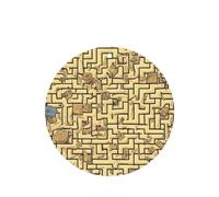 Ambientadores para coche, diseño de laberinto, 4 unidades, forma redonda, para colgar, aromaterapia, ambientadores perfumados para dormitorio y baño