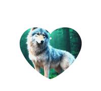 Ambientadores para coche, diseño de lobo, 4 unidades, en forma de corazón, para colgar en tabletas de aromaterapia, ambientadores perfumados para dormitorio y baño