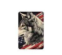 Ambientadores para coche, diseño de lobo con bandera estadounidense, 4 unidades, tarjetas perfumadas para colgar en tabletas de aromaterapia