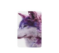 Ambientadores para coche, diseño de lobo en color rosa y morado, 4 unidades, tarjetas perfumadas colgantes, tarjetas perfumadas para coche, tabletas de aromaterapia