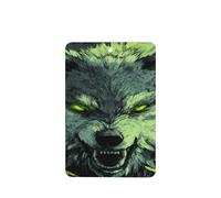 Ambientadores para coche, diseño de lobo enojado con ojos verdes brillantes, 4 tarjetas perfumadas colgantes, tarjetas perfumadas para coche, tabletas de aromaterapia