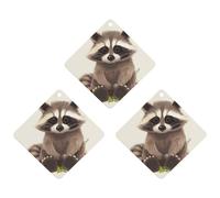 Ambientadores para coche, diseño de mapache, de larga duración, fragancia fresca