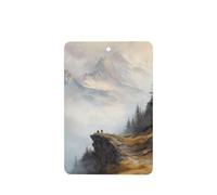 Ambientadores para coche, diseño de paisaje majestuoso de montaña, 4 unidades, tarjetas perfumadas colgantes, tarjetas perfumadas para coche, tabletas de aromaterapia