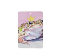 Ambientadores para coche, diseño de rana con corona amarilla, 4 unidades, tarjetas perfumadas colgantes, tarjetas aromáticas para tabletas de aromaterapia de coche