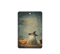 Ambientadores para coche, diseño de sombrero de bruja fantasma del bosque oscuro, 4 unidades, tarjetas perfumadas colgantes, tarjetas perfumadas para coche, tabletas de aromaterapia