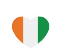 Ambientadores para coche en forma de corazón, diseño de bandera de Costa de Marfil, 6 unidades, tabletas de aromaterapia para coche, armario, zapatero, elimina olores