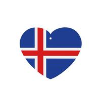 Ambientadores para coche en forma de corazón, diseño de bandera de Islandia, 6 unidades, tabletas de aromaterapia para coche, armario, zapatero, elimina olores