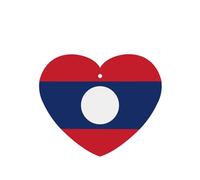 Ambientadores para coche en forma de corazón, diseño de bandera de Laos, 6 unidades, tabletas de aromaterapia para coche, armario, zapatero, elimina olores
