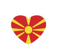 Ambientadores para coche en forma de corazón, diseño de bandera de Macedonia del Norte, 6 unidades, tabletas de aromaterapia para coche, armario de zapatos, elimina olores