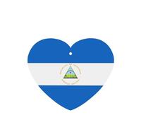 Ambientadores para coche en forma de corazón, diseño de bandera de Nicaragua, 6 unidades, tabletas de aromaterapia para coche, armario, zapatero, elimina olores