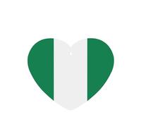 Ambientadores para coche en forma de corazón, diseño de bandera de Nigeria, 6 unidades, tabletas de aromaterapia para coche, armario, zapatero, elimina olores