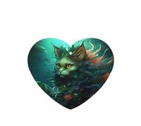 Ambientadores para coche en forma de corazón, diseño de gato sirena bajo el agua, 6 unidades, tabletas de aromaterapia para coche, armario, zapatero, elimina olores