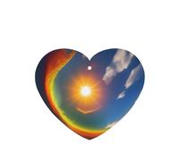 Ambientadores para coche en forma de corazón, diseño de sol alto en el cielo, 6 tabletas de aromaterapia para coche, armario, zapatero, elimina olores