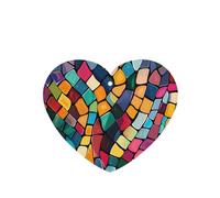 Ambientadores para coche en forma de corazón, patrón abstracto de mosaico, 6 unidades, tabletas de aromaterapia para coche, armario, zapatero, elimina olores
