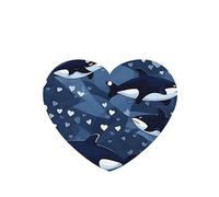 Ambientadores para coche en forma de corazón, patrón de ballena asesina azul, 6 unidades, tabletas de aromaterapia para coche, armario, zapatero, elimina olores