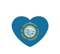 Ambientadores para coche en forma de corazón, patrón de bandera de Dakota del Sur, 6 unidades, tabletas de aromaterapia para coche, armario, zapatero, elimina olores