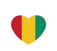 Ambientadores para coche en forma de corazón, patrón de bandera de Guinea, 6 unidades, tabletas de aromaterapia para coche, armario de zapatos, elimina olores