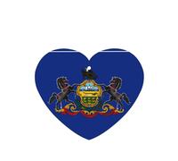 Ambientadores para coche en forma de corazón, patrón de bandera del estado de Pensilvania, 6 unidades, tabletas de aromaterapia para coche, armario de zapatos, elimina olores