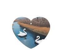 Ambientadores para coche en forma de corazón, patrón de cisne blanco, 6 unidades, tabletas de aromaterapia para coche, armario, zapatero, elimina olores