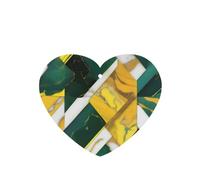 Ambientadores para coche en forma de corazón, patrón de mármol amarillo y verde, 6 tabletas de aromaterapia para coche, armario de zapatos, elimina olores