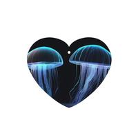 Ambientadores para coche en forma de corazón, patrón de medusas transparentes, 6 unidades, tabletas de aromaterapia para coche, armario, zapatero, elimina olores