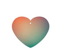 Ambientadores para coche en forma de corazón, patrón naranja degradado, 6 unidades, tabletas de aromaterapia para coche, armario, zapatero, elimina olores