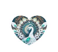 Ambientadores para coche en forma de corazón, pavo real blanco con patrón de pantalla abierta, 6 tabletas de aromaterapia para coche, armario de zapatos, elimina olores